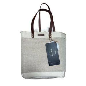 🆕 Legacy Pinot Jute 3 Bottle Insulated Wine Beige Tote & Gift Bag